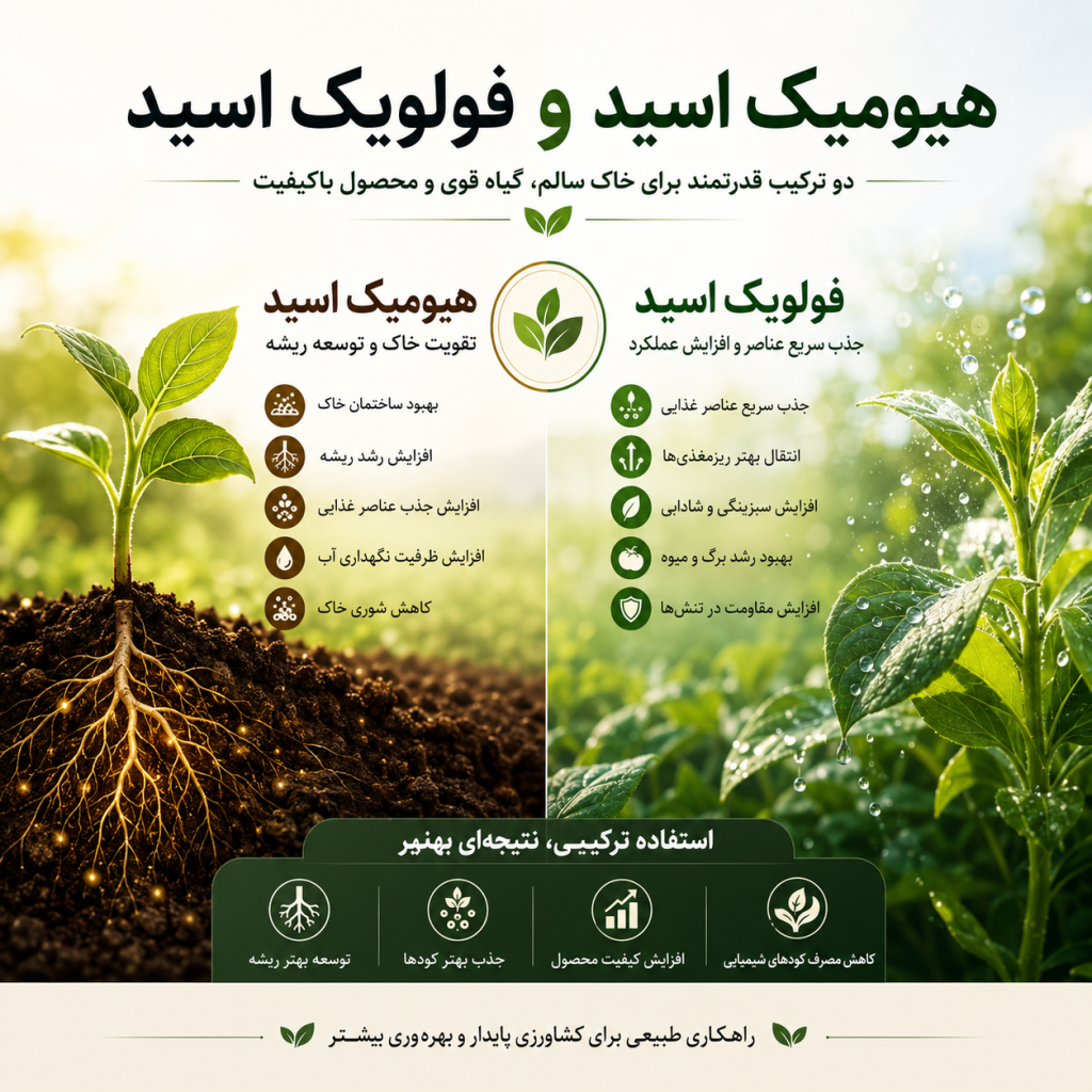 تفاوت کود هیومیک اسید و فولویک اسید